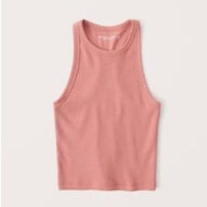 Abercrombie Racerback Soft Rib Cotton Tank / Coral / Size Medium / Never Worn